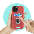 Square Ring Stand with Card Slot Hybrid Case for iPhone 13 Pro Max
